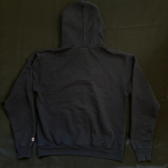 Champion Cal Hoodie Men’s Medium Black Yellow Logo Pullover Sweatshirt - Picture 6 of 6